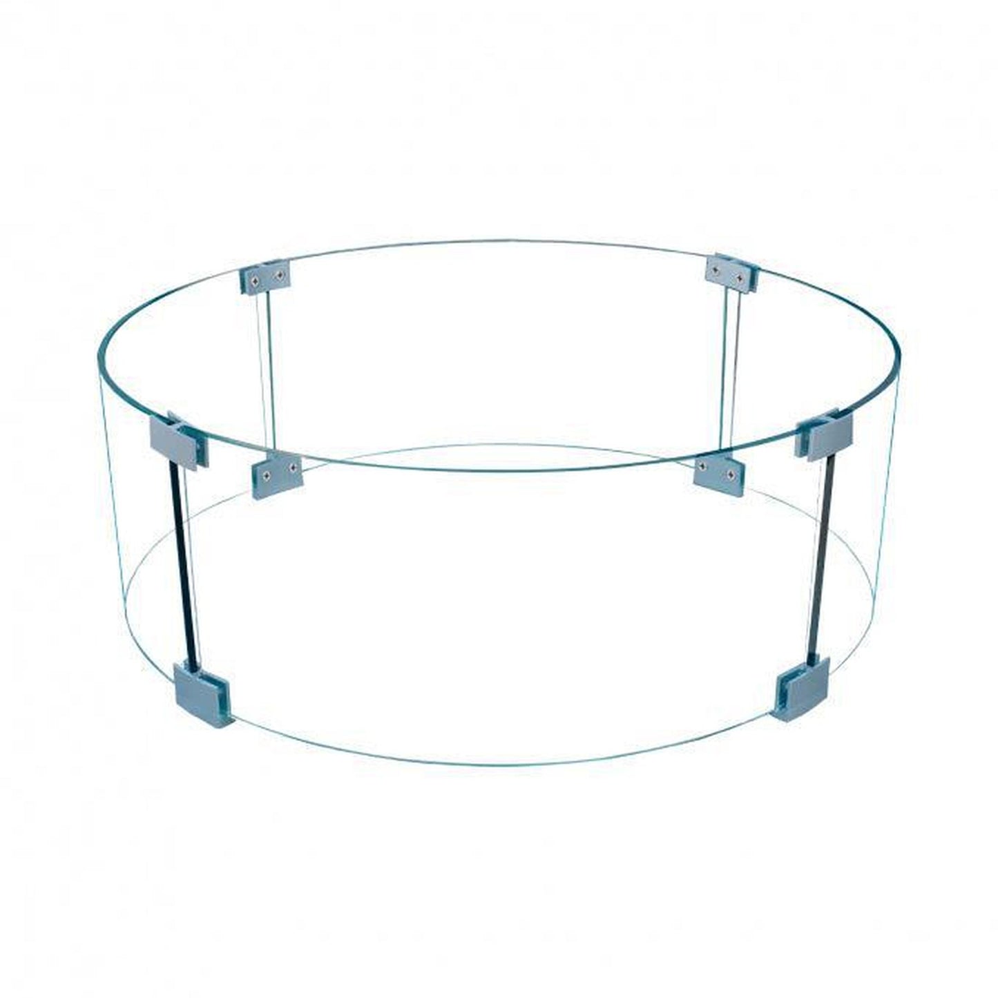 Firegear 23" Round Tempered Glass Windshield for 19" Drop-In Pan Gas Fire Pit