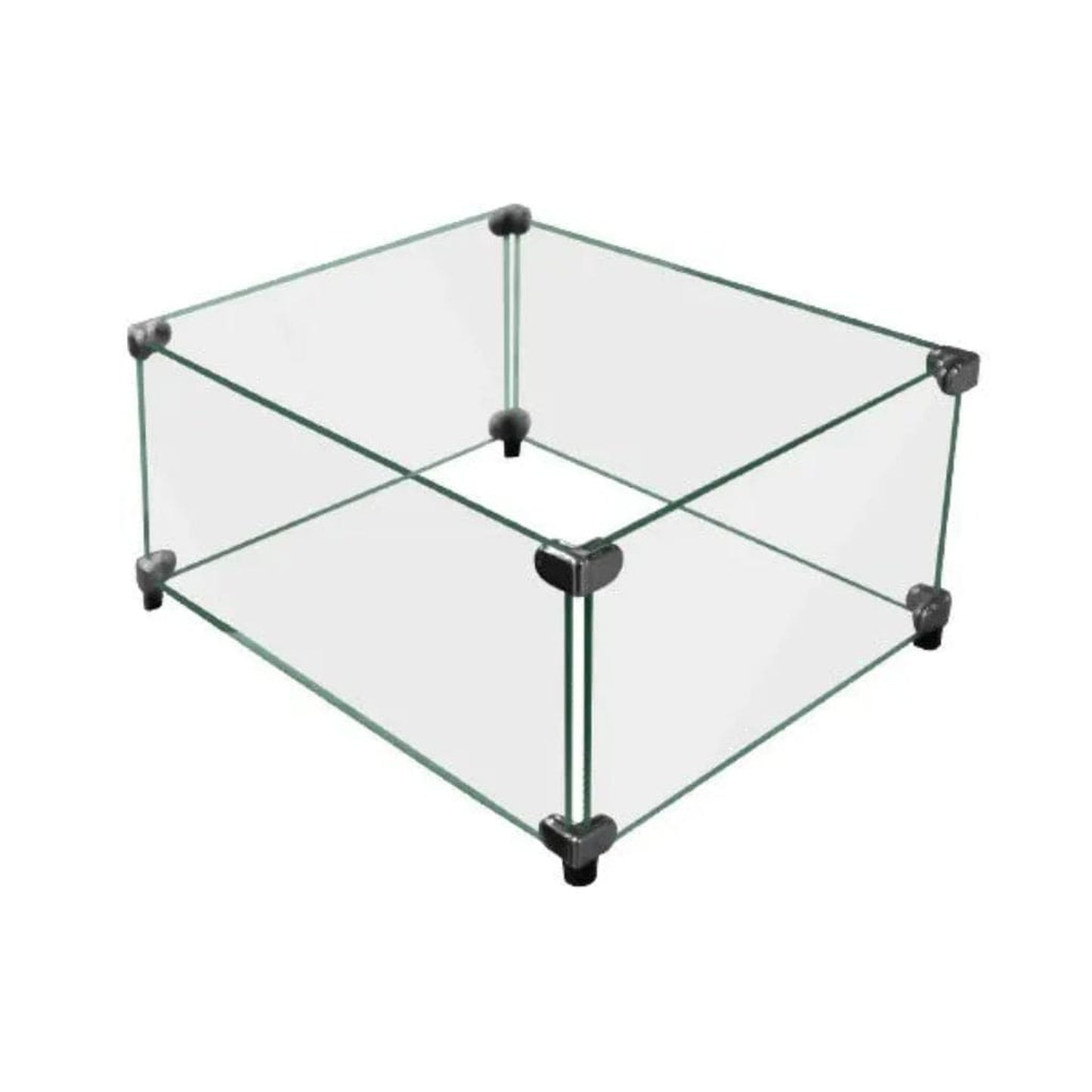 Firegear 38" Square Tempered Glass Windshield for 32" Drop-In Pan Gas Fire Pit