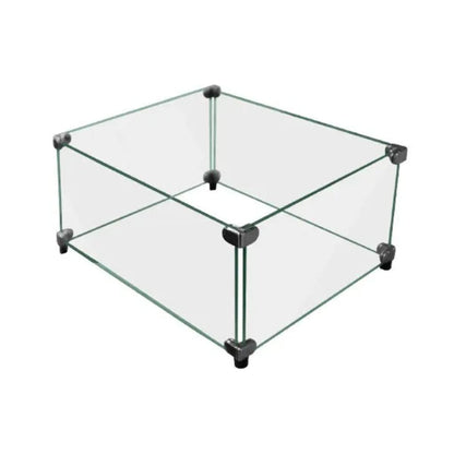 Firegear 38" Square Tempered Glass Windshield for 32" Drop-In Pan Gas Fire Pit