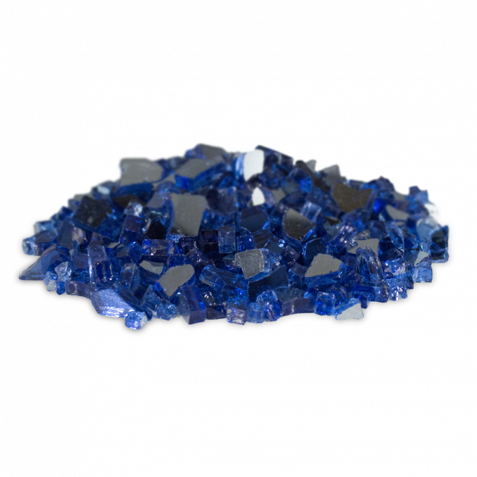 Firegear 40 Lbs. Cobalt Blue Large Reflective Fire Glass