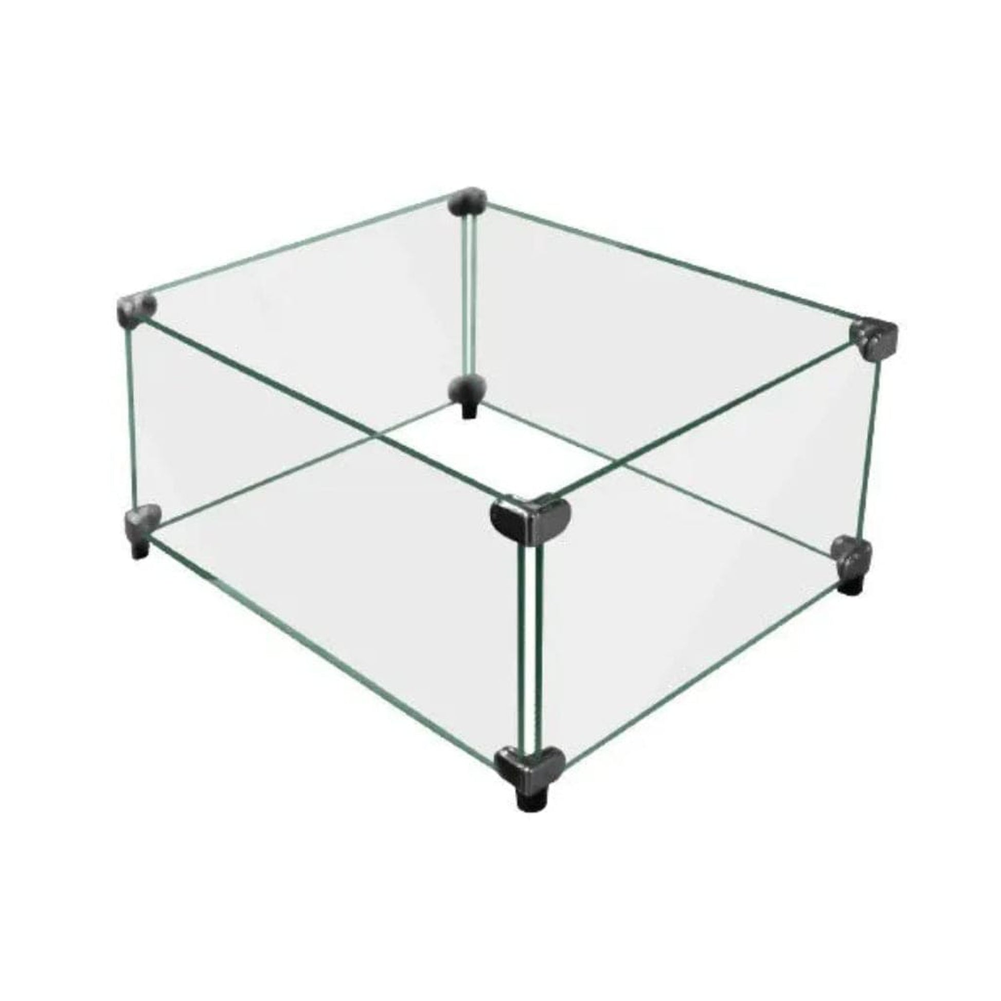 Firegear 24" Square Tempered Glass Windshield for 20" Drop-In Pan Gas Fire Pit