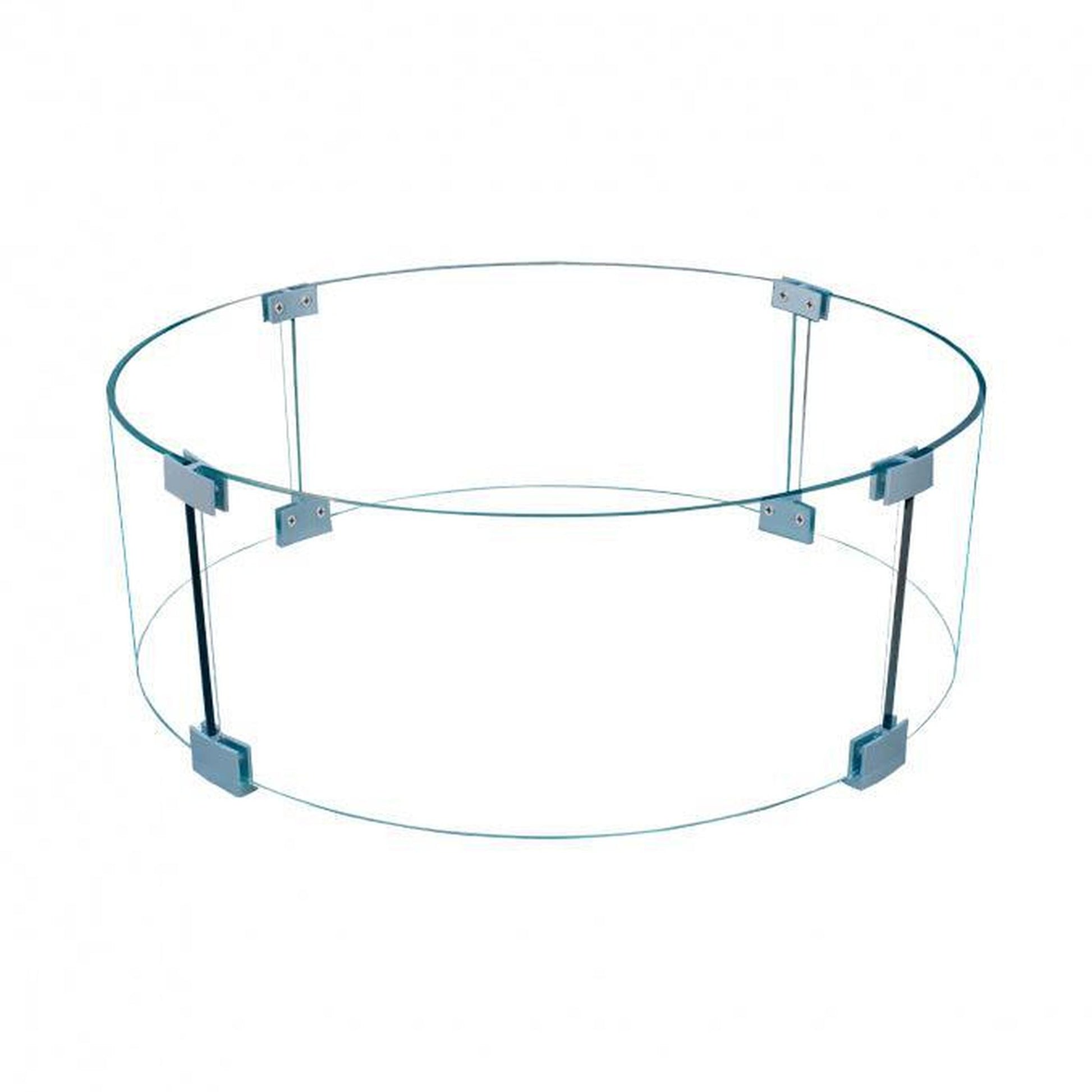 Firegear 48" Round Tempered Glass Windshield for 44" Flat Pan Gas Fire Pit