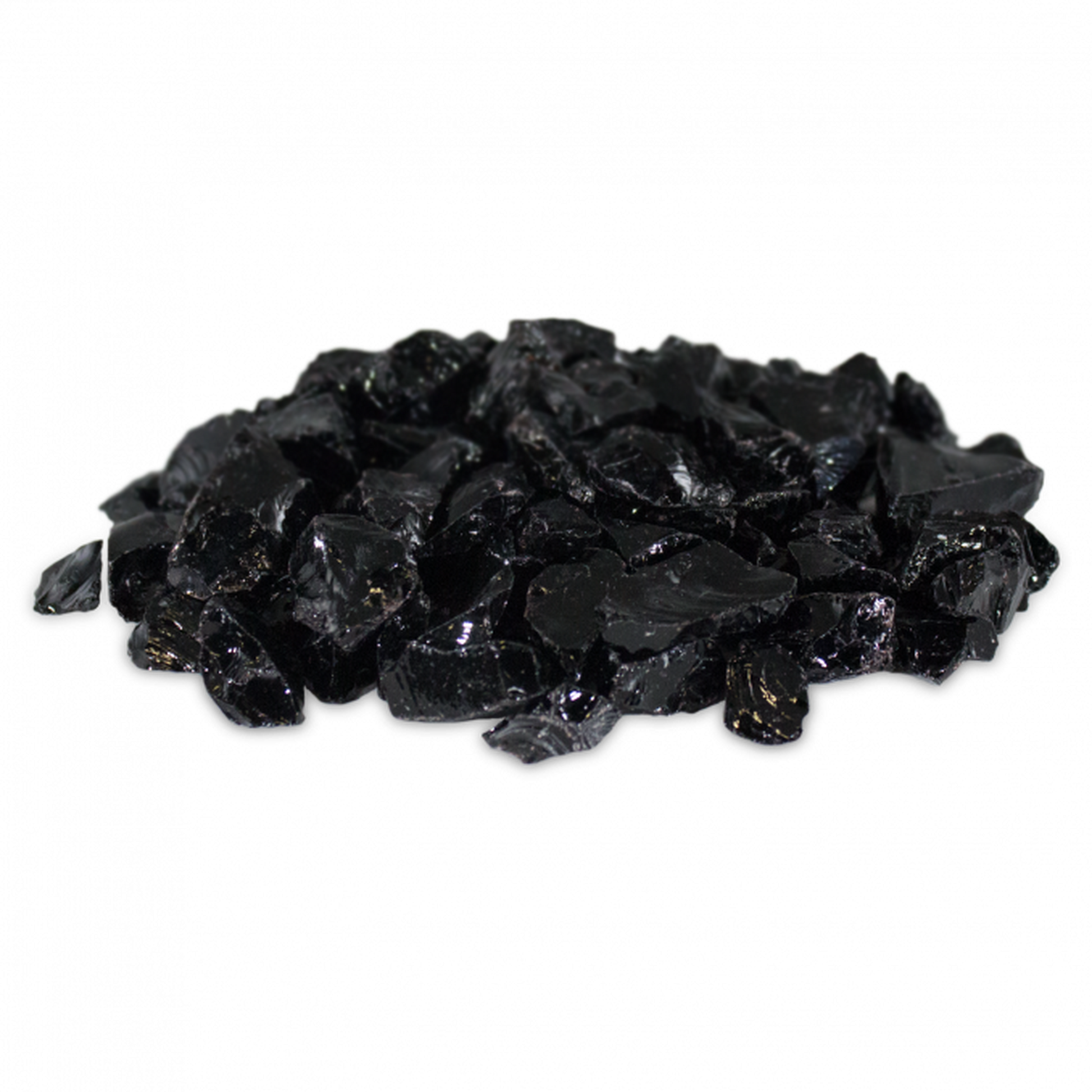 Firegear 80 Lbs. Large Black Reflective Broken Fire Glass