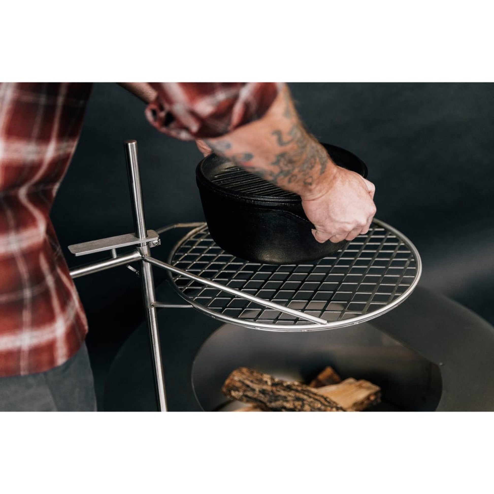 Firegear Cooking Grate and Rod for Lume Wood Burning Fire Pits