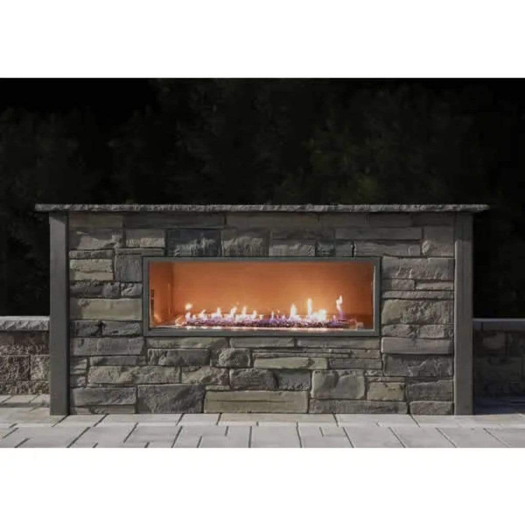 Firegear Kalea Bay LED 60" Linear Outdoor Stainless Steel Propane Gas Fireplace