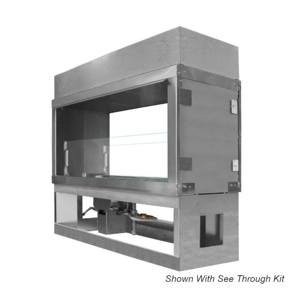 Firegear Kalea Bay LED 72" Linear Outdoor Stainless Steel Vent-Free Propane Gas Fireplace
