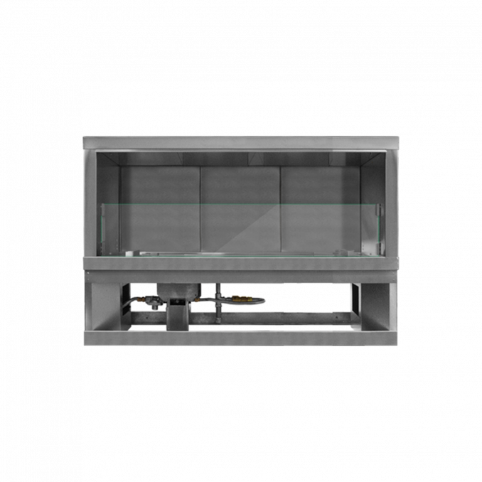 Firegear Kalea Bay Non-LED 48" Linear Outdoor Stainless Steel Vent-Free Natural Gas Fireplace