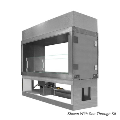 Firegear Kalea Bay Non-LED 48" Linear Outdoor Stainless Steel Vent-Free Natural Gas Fireplace