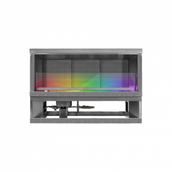 Firegear Kalea Bay Non-LED 48" Linear Outdoor Stainless Steel Vent-Free Natural Gas Fireplace