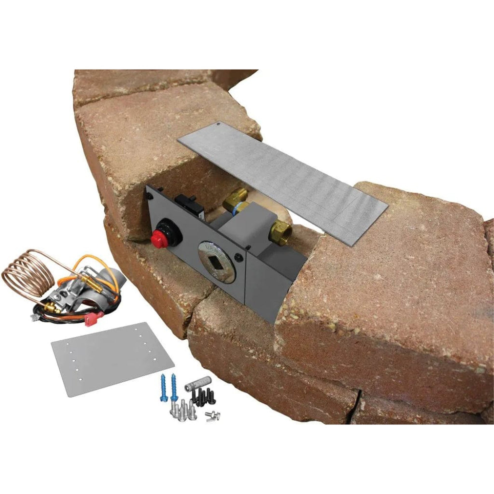 Firegear Paver Fire Pit Control Panel Kit With Piezo Igniter for Match Throw Ignition System