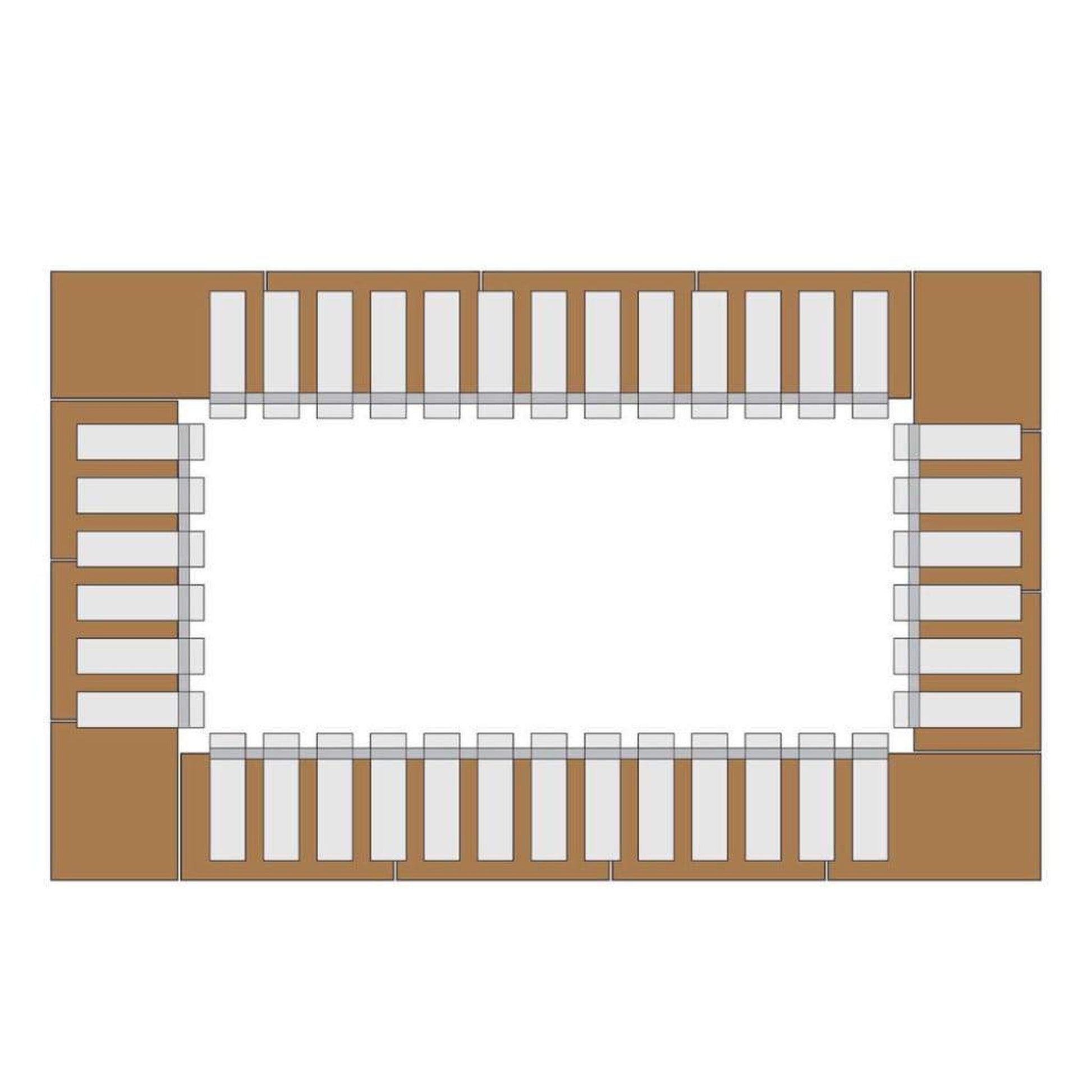 Firegear Pro Flexframe 44" 3-Piece Stainless Steel Paver Fire Pit Installation Collar