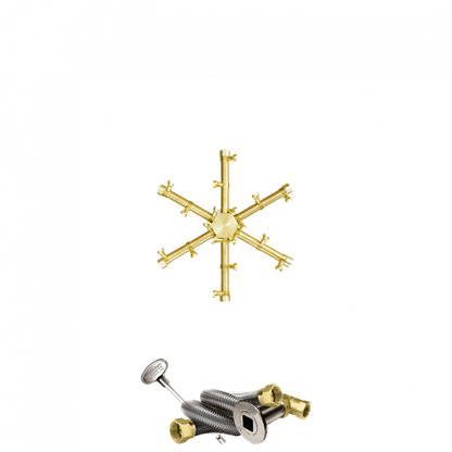 Firegear Pro Series 14" Brass Propane Gas Fire Pit Burning Spur Kit