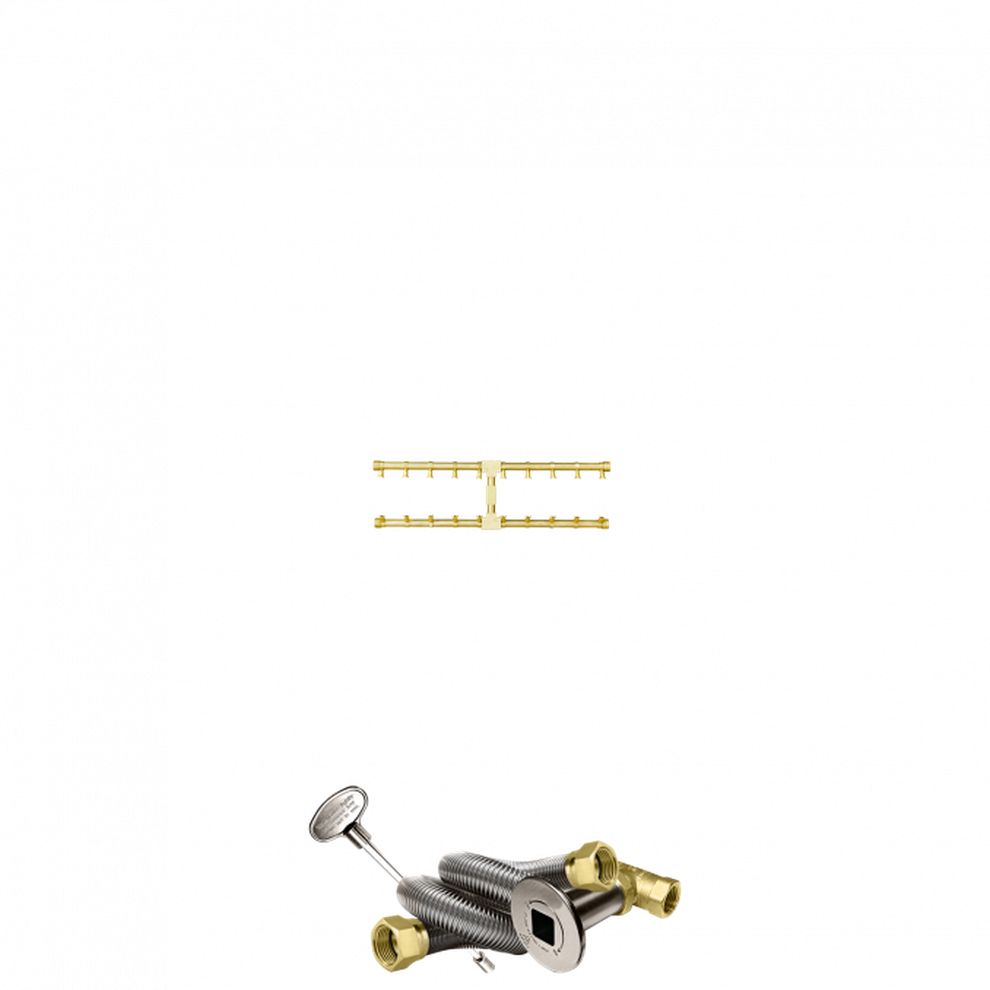 Firegear Pro Series 24" Brass Propane Gas Fire Pit H-Burner Kit