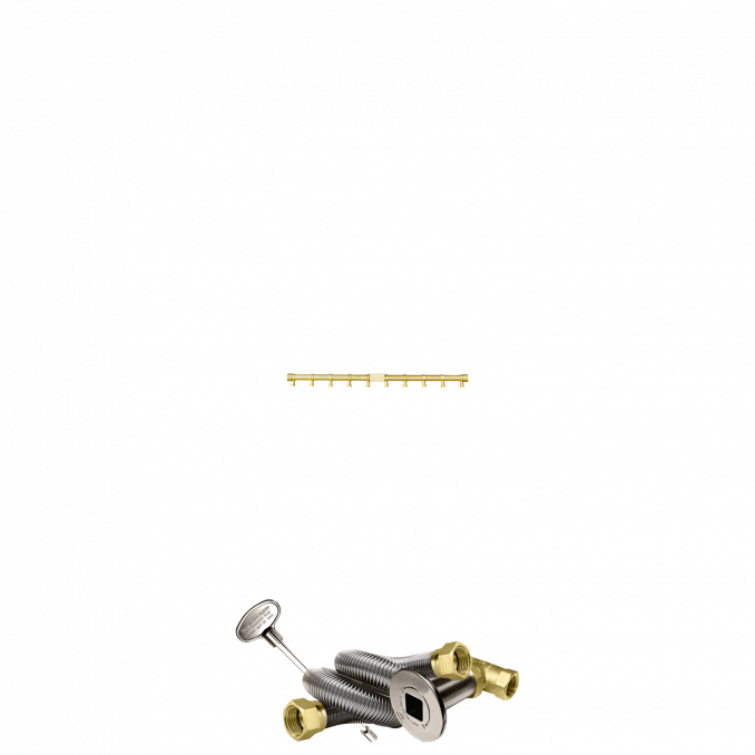 Firegear Pro Series 24" Brass Propane Gas Fire Pit T-Burner Kit