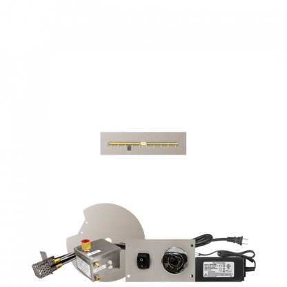 Firegear Pro Series 30" x 8" Linear Flat Pan Propane Gas Fire Pit T Burner System With All Weather Electronic Ignition System