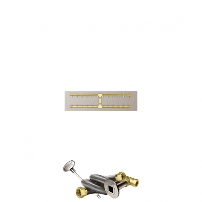 Firegear Pro Series 36" x 10" Linear Flat Pan Propane Gas Fire Pit H Burner System With Match Throw Ignition System