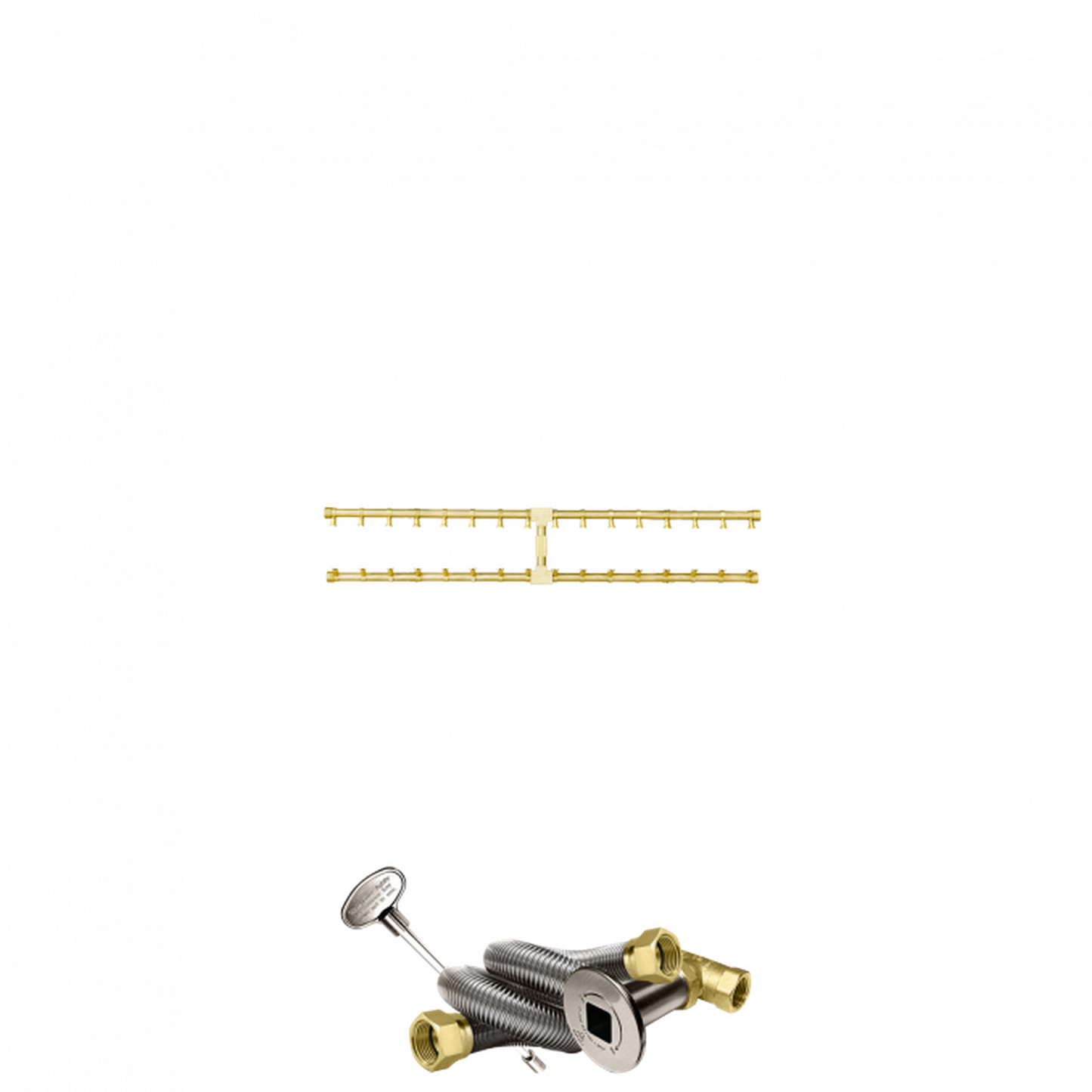 Firegear Pro Series 40" Brass Natural Gas Fire Pit H-Burner Kit