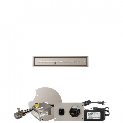 Firegear Pro Series 42" x 6" Linear Drop-In Pan Propane Gas Fire Pit T Burner System With All Weather Electronic Ignition System