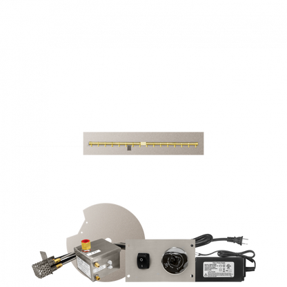 Firegear Pro Series 42" x 8" Linear Flat Pan Natural Gas Fire Pit T Burner System With All Weather Electronic Ignition System