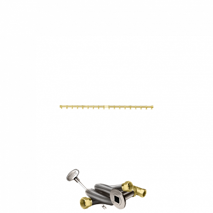 Firegear Pro Series 44" Brass Propane Gas Fire Pit T-Burner Kit