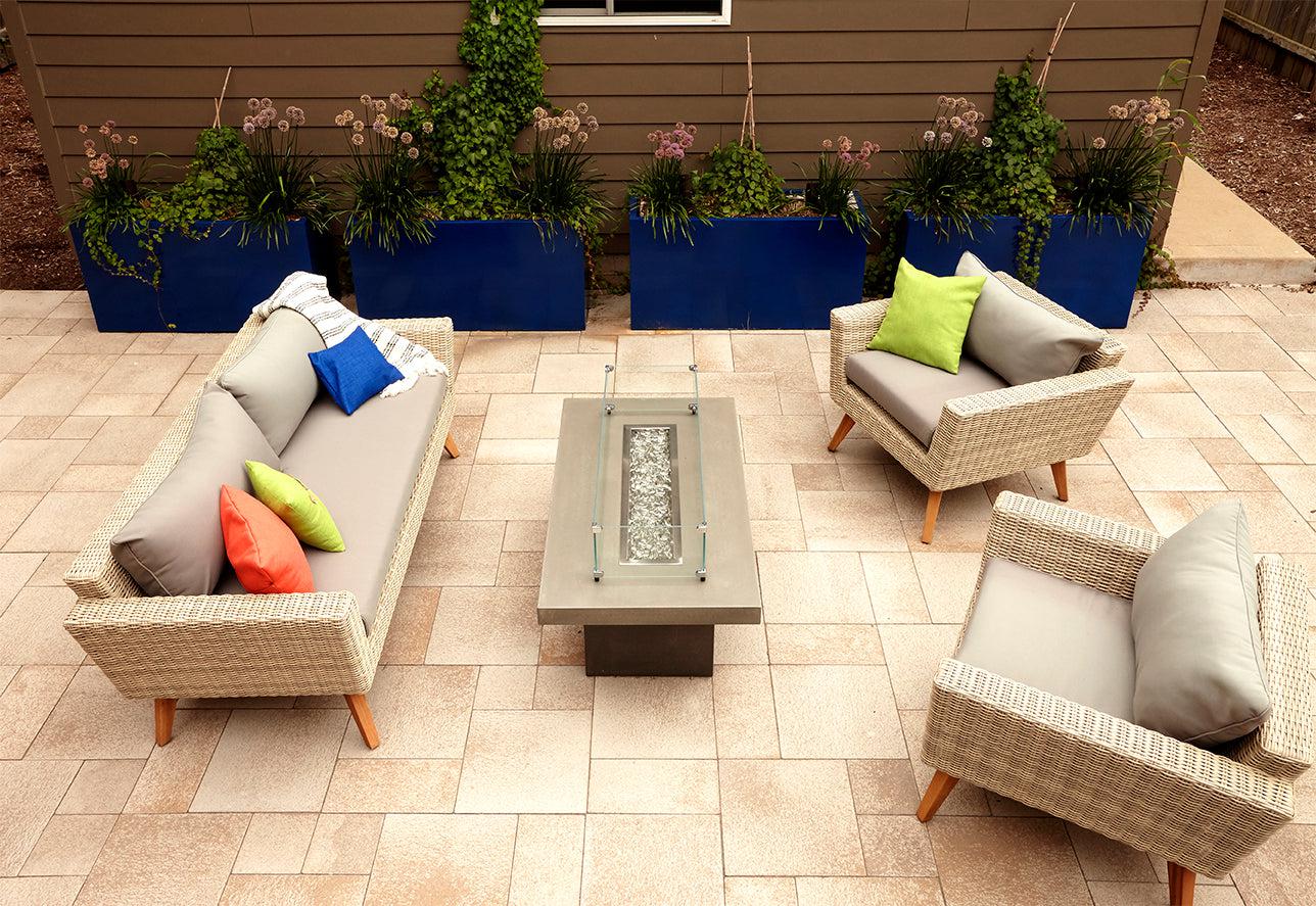 Firegear Pro Series 48" x 6" Linear Drop-In Pan Propane Gas Fire Pit T Burner System With Thermocouple Piloted Safety Ignition System