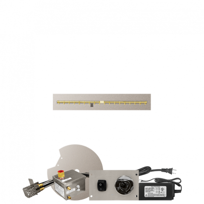 Firegear Pro Series 48" x 8" Linear Flat Pan Natural Gas Fire Pit T Burner System With All Weather Electronic Ignition System