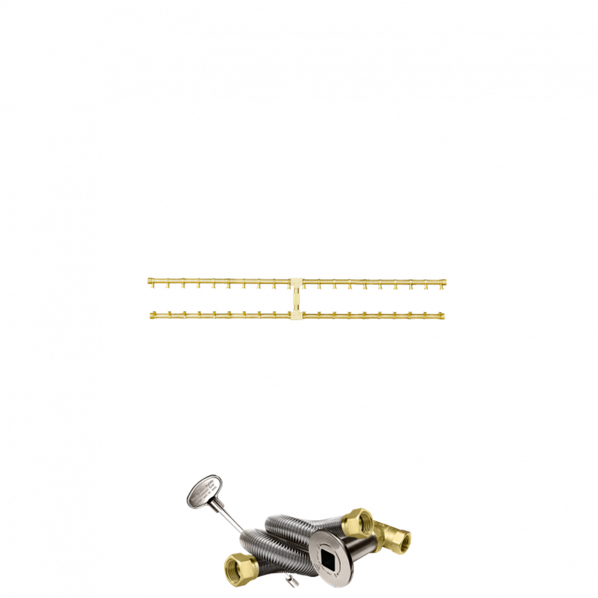 Firegear Pro Series 50" Brass Natural Gas Fire Pit H-Burner Kit