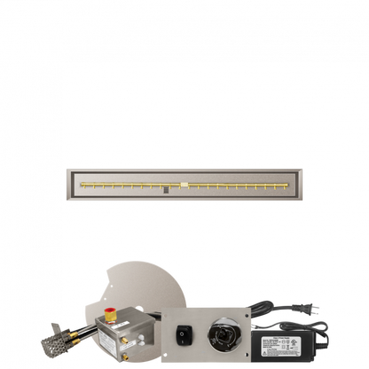 Firegear Pro Series 60" x 6" Linear Drop-In Pan Natural Gas Fire Pit T Burner System With All Weather Electronic Ignition System