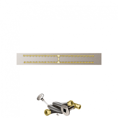 Firegear Pro Series 72" x 10" Linear Flat Pan Propane Gas Fire Pit H Burner System With Match Throw Ignition System