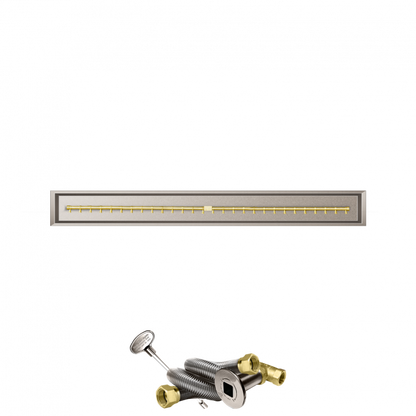 Firegear Pro Series 72" x 6" Linear Drop-In Pan Propane Gas Fire Pit T Burner System With Match Throw Ignition System