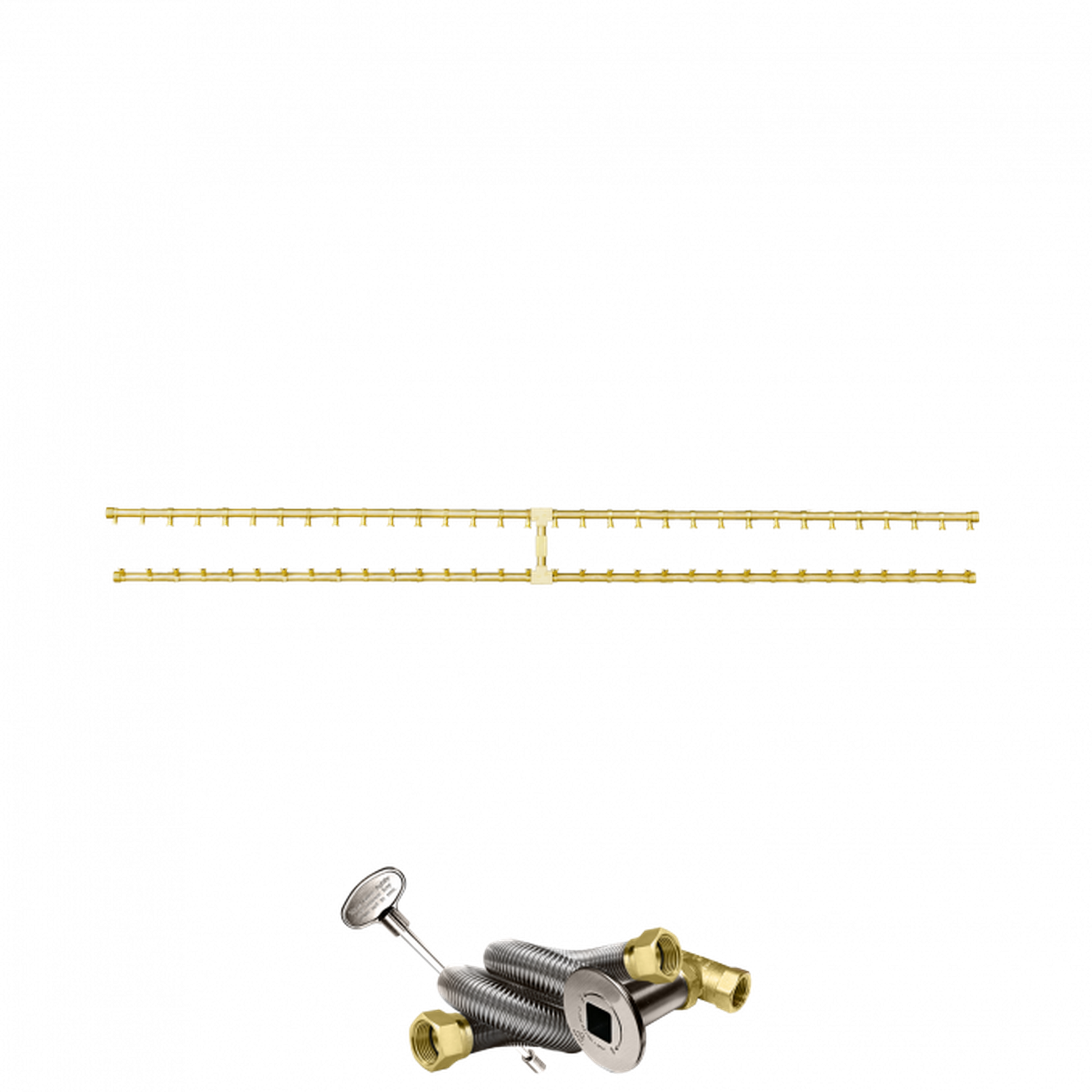 Firegear Pro Series 80" Brass Natural Gas Fire Pit H-Burner Kit