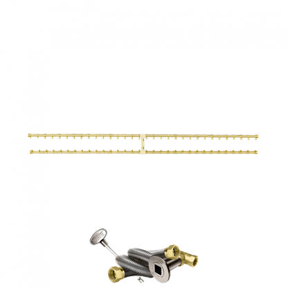 Firegear Pro Series 80" Brass Natural Gas Fire Pit H-Burner Kit