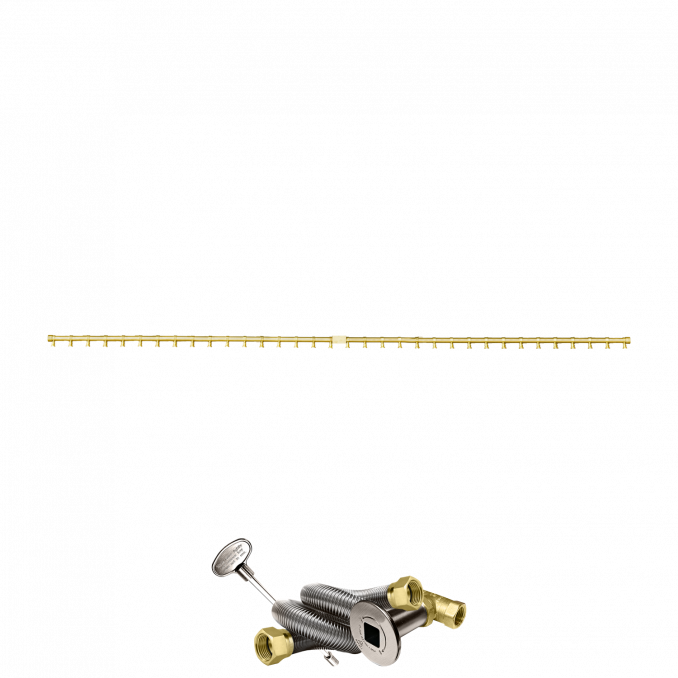 Firegear Pro Series 86" Brass Natural Gas Fire Pit T-Burner Kit