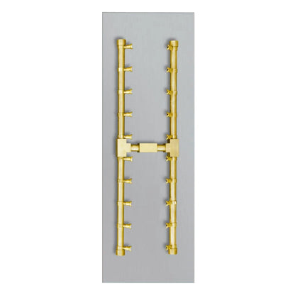 Firegear Pro Series 96" x 10" Linear Flat Pan Propane Gas Fire Pit H Burner System With Match Throw Ignition System