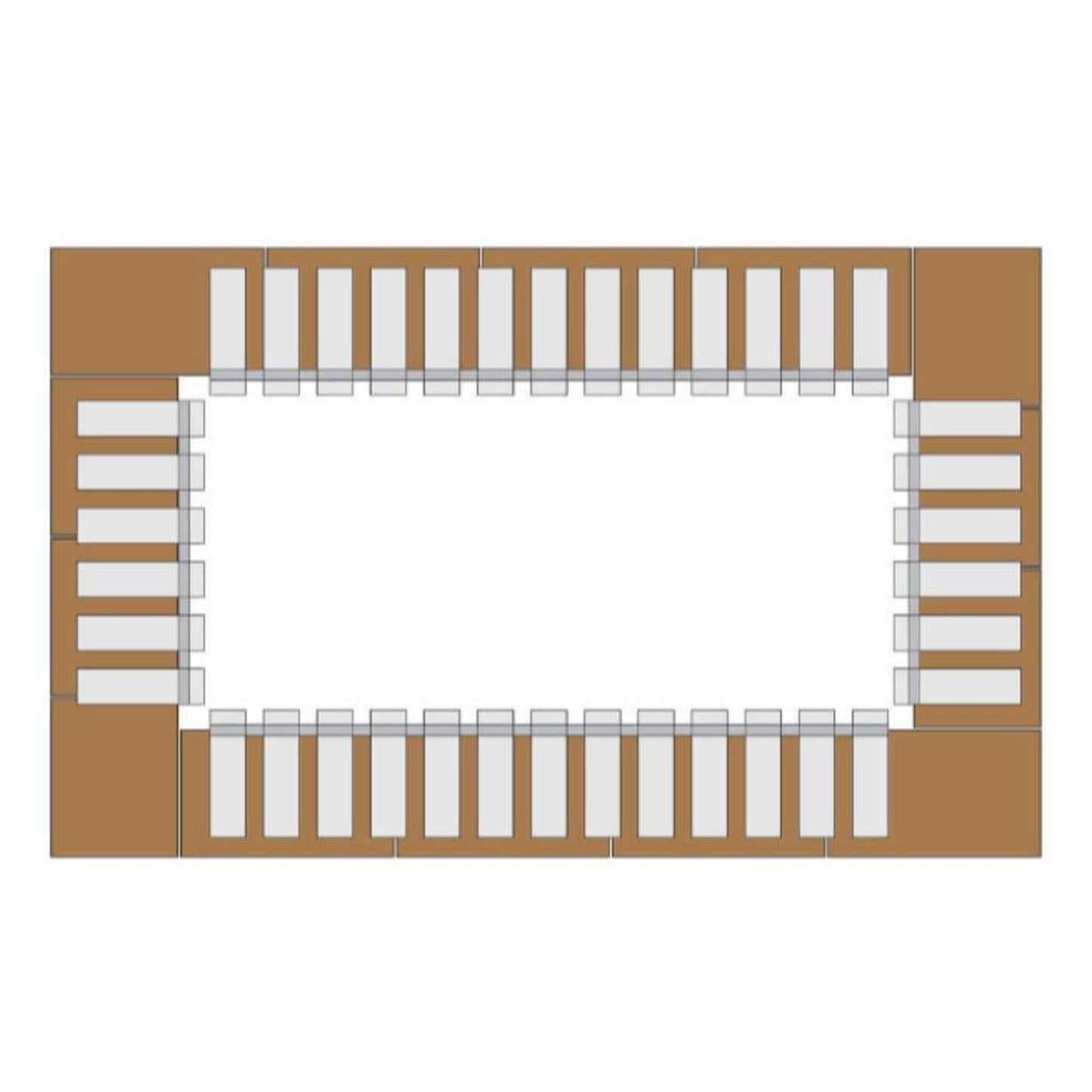 Firegear Pro Series SRW 34" Square Flat Pan Propane Gas Fire Pit Kit With Match Throw Ignition System