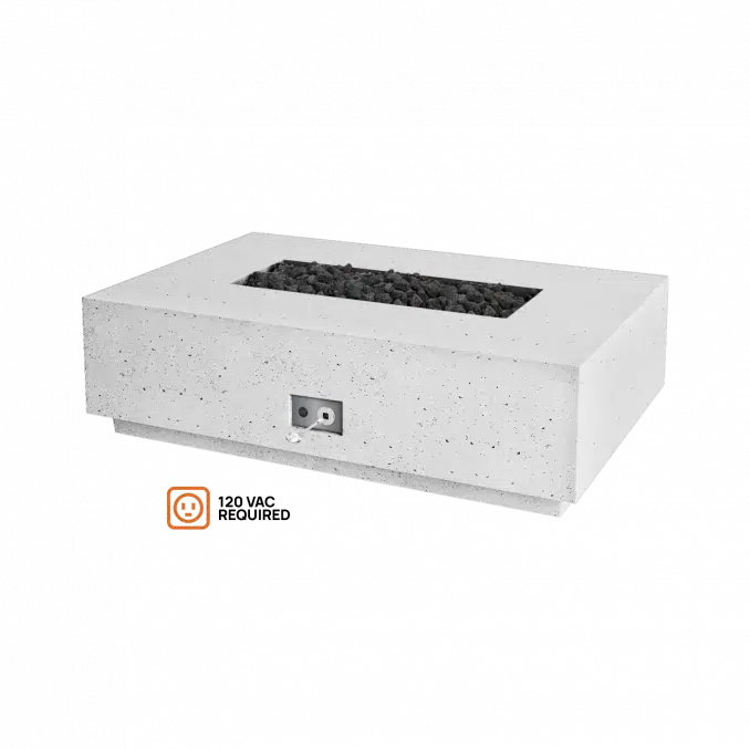 Firegear Pro Series Sanctuary 1 56" Arctic Rectangular Natural Gas Fire Table With All Weather Electronic Ignition System