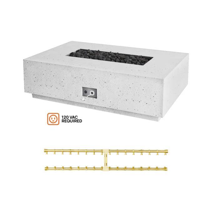 Firegear Pro Series Sanctuary 1 56" Arctic Rectangular Natural Gas Fire Table With All Weather Electronic Ignition System