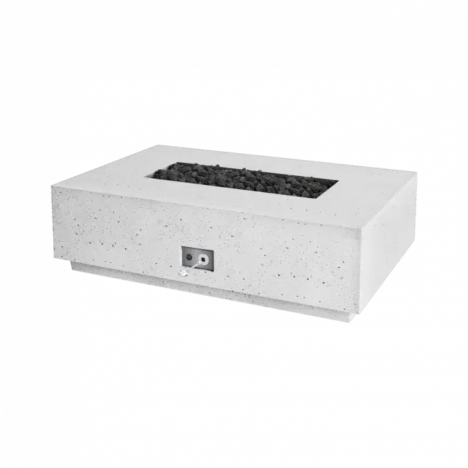 Firegear Pro Series Sanctuary 1 56" Arctic Rectangular Natural Gas Fire Table With Match Throw Ignition System