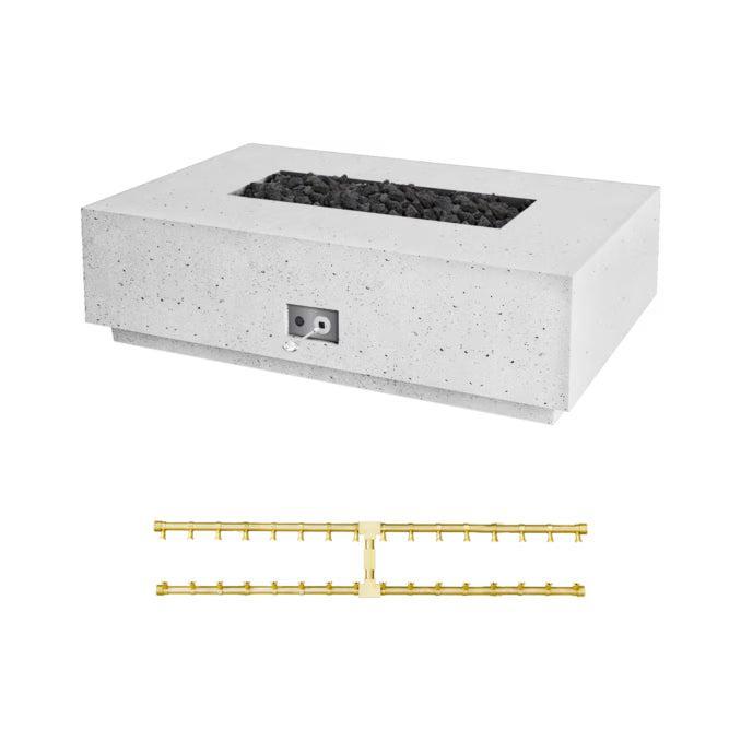Firegear Pro Series Sanctuary 1 56" Arctic Rectangular Propane Gas Fire Table With Match Throw Ignition System