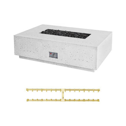 Firegear Pro Series Sanctuary 1 56" Arctic Rectangular Propane Gas Fire Table With Thermocouple Piloted Safety Ignition System