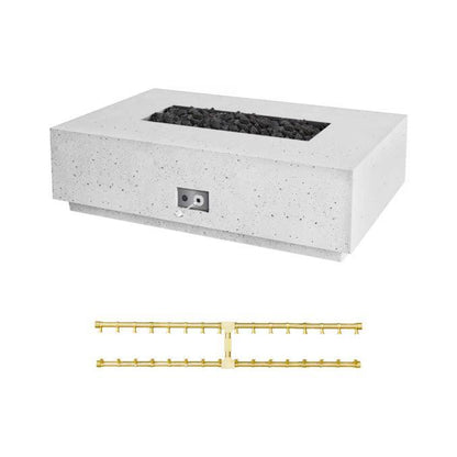 Firegear Pro Series Sanctuary 1 56" Arctic Rectangular Natural Gas Fire Table With Match Throw Ignition System