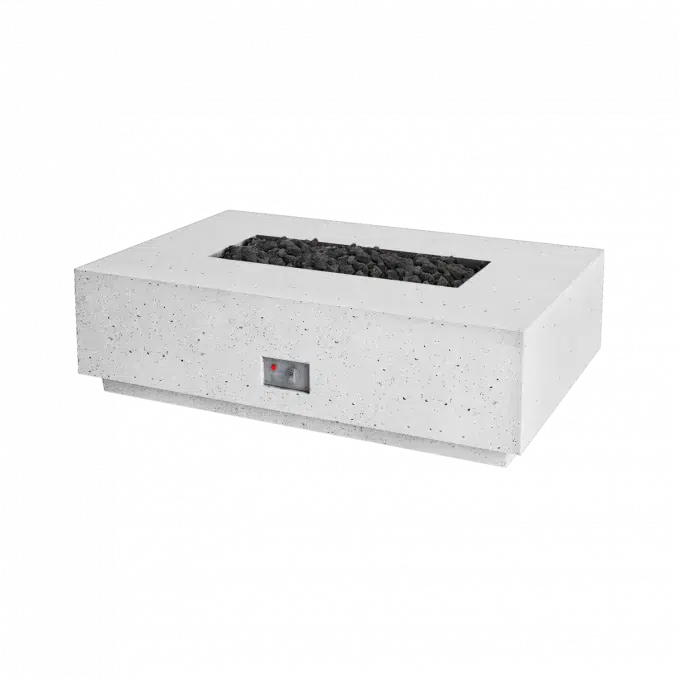 Firegear Pro Series Sanctuary 1 56" Arctic Rectangular Propane Gas Fire Table With Thermocouple Piloted Safety Ignition System