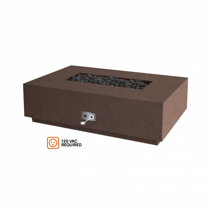 Firegear Pro Series Sanctuary 1 56" Chocolate Rectangular Natural Gas Fire Table With All Weather Electronic Ignition System