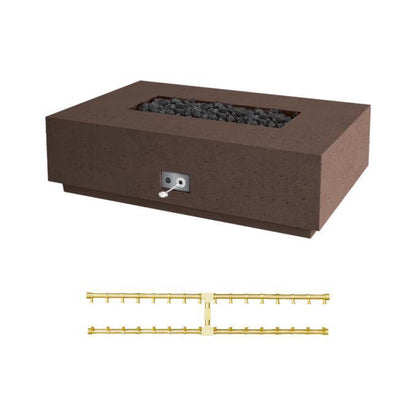 Firegear Pro Series Sanctuary 1 56" Chocolate Rectangular Propane Gas Fire Table With Match Throw Ignition System