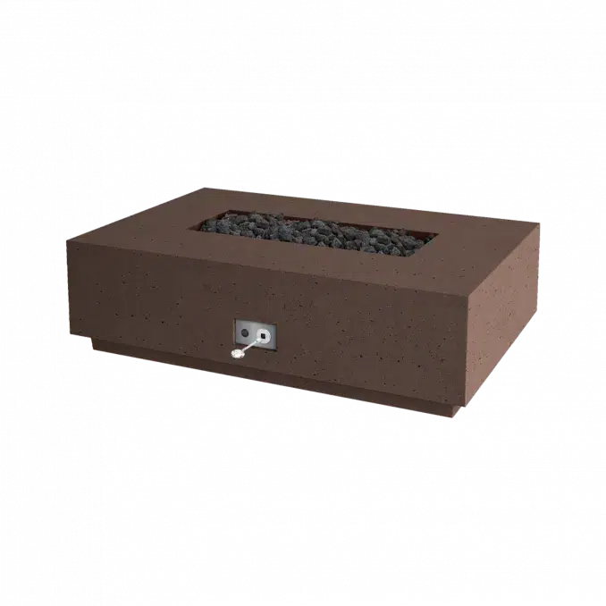 Firegear Pro Series Sanctuary 1 56" Chocolate Rectangular Natural Gas Fire Table With Match Throw Ignition System