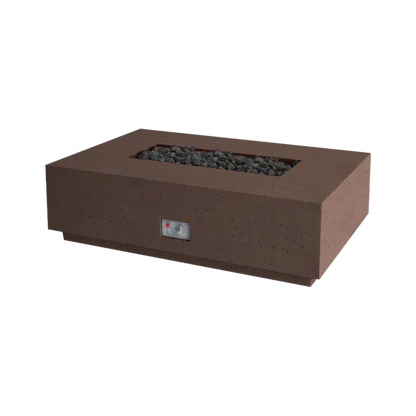 Firegear Pro Series Sanctuary 1 56" Chocolate Rectangular Propane Gas Fire Table With Thermocouple Piloted Safety Ignition System
