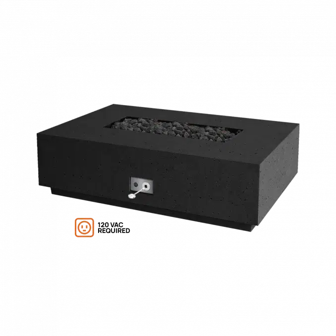 Firegear Pro Series Sanctuary 1 56" Raven Rectangular Natural Gas Fire Table With All Weather Electronic Ignition System
