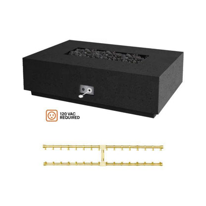 Firegear Pro Series Sanctuary 1 56" Raven Rectangular Natural Gas Fire Table With All Weather Electronic Ignition System
