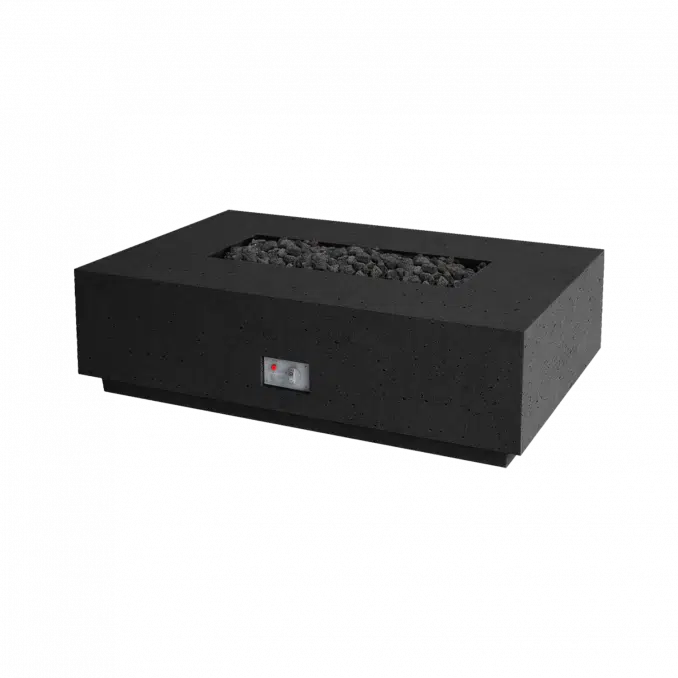 Firegear Pro Series Sanctuary 1 56" Raven Rectangular Natural Gas Fire Table With Thermocouple Piloted Safety Ignition System