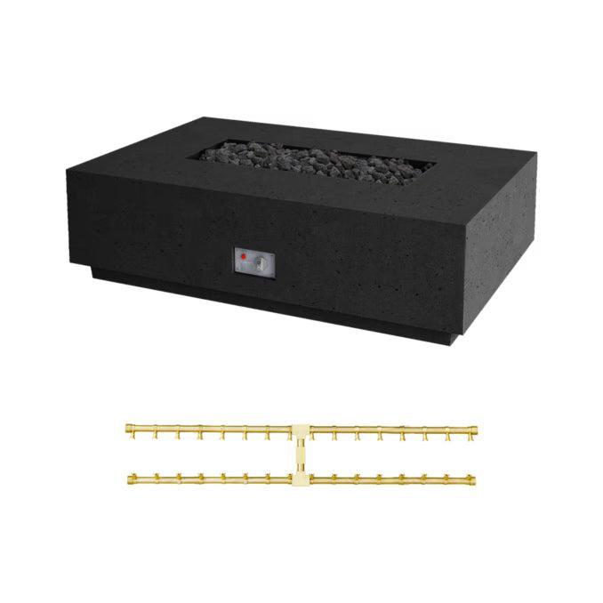 Firegear Pro Series Sanctuary 1 56" Raven Rectangular Propane Gas Fire Table With Thermocouple Piloted Safety Ignition System
